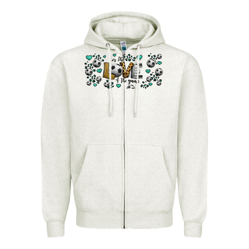 For The Love Of The Game Soccer Zipper Hoodie by Jasminsmagicworld | Teevron
