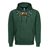 Sports Green for the love of the game soccer Zipper Hoodie - Jasminsmagicworld