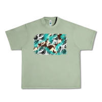 Oil Green Cowhide Background Western Urban Heavy Tee - texasbilliewilder