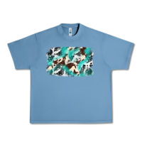 Pebble Blue Cowhide Background Western Urban Heavy Tee - texasbilliewilder