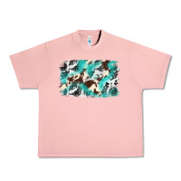 Salmon Cowhide Background Western Urban Heavy Tee - texasbilliewilder
