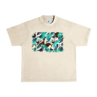 Sandshell Cowhide Background Western Urban Heavy Tee - texasbilliewilder