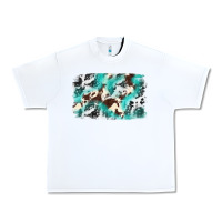 White Cowhide Background Western Urban Heavy Tee - texasbilliewilder