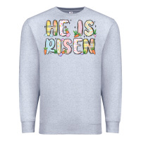 Heather Grey he is risen Premium Sweatshirt - MaliasSmallBusiness