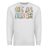 Oatmeal Heather he is risen Premium Sweatshirt - MaliasSmallBusiness
