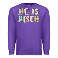 Purple he is risen Premium Sweatshirt - MaliasSmallBusiness