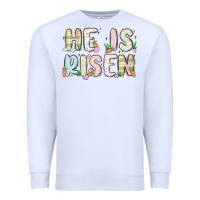 White he is risen Premium Sweatshirt - MaliasSmallBusiness
