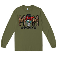 Army Green mom life Long Sleeve Tee - CowhideDigitalArt
