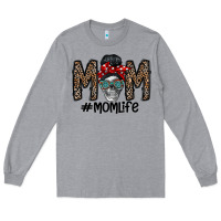 Heather Grey mom life Long Sleeve Tee - CowhideDigitalArt
