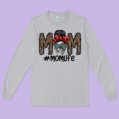 Mom Life Long Sleeve Tee Designed By Cowhidedigitalart