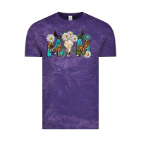 Cloud Purple mom with bull skull Vintage Tee - texasbilliewilder
