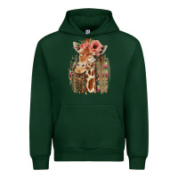 Foreset Green Giraffe with Floral Urban Hoodie - Bettercallsaul