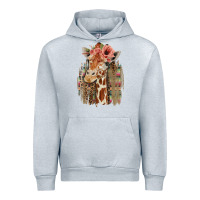 Heather Grey Giraffe with Floral Urban Hoodie - Bettercallsaul