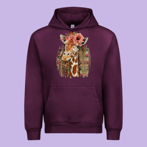 Giraffe With Floral Urban Hoodie Designed By Bettercallsaul