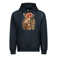 Navy Giraffe with Floral Urban Hoodie - Bettercallsaul