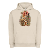 Pigment French Oak Giraffe with Floral Urban Hoodie - Bettercallsaul