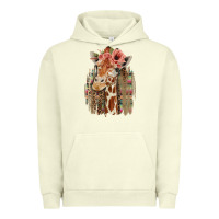Pigment Pistachio Giraffe with Floral Urban Hoodie - Bettercallsaul