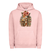 Pigment Salmon Giraffe with Floral Urban Hoodie - Bettercallsaul