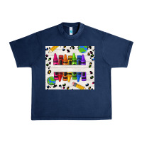 Navy Personalized Crayons Urban Heavy Tee - texasbilliewilder