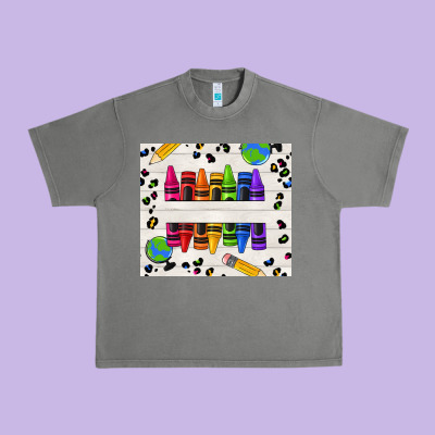 Personalized Crayons Urban Heavy Tee Designed By Texasbilliewilder