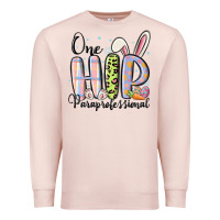 Pale Pink one hip paraprofessional Premium Sweatshirt - MaliasSmallBusiness