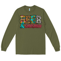Army Green beer and sunshine Long Sleeve Tee - HRA Design Shop