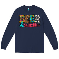 Navy beer and sunshine Long Sleeve Tee - HRA Design Shop