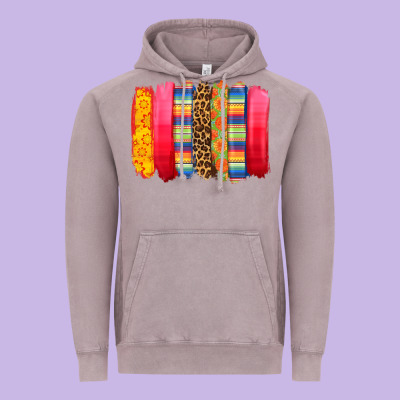 Mexican Leopard Brushstroke Vintage Hoodie Designed By Zillion Design Studio