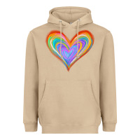 Watercolor Pride Heart Heavyweight Hoodie | Teevron
