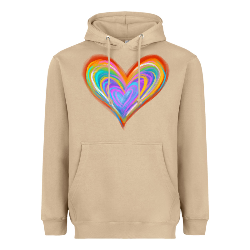 Watercolor Pride Heart Heavyweight Hoodie by Jasminsmagicworld | Teevron