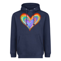 Navy Watercolor Pride Heart Heavyweight Hoodie - Jasminsmagicworld
