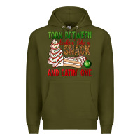 Army Green torn between lookin' like a snack and eatin' one bbs Premium Hoodie - BundleAndBundleShop