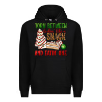 Black torn between lookin' like a snack and eatin' one bbs Premium Hoodie - BundleAndBundleShop