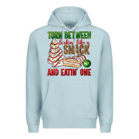 Blue Mist torn between lookin' like a snack and eatin' one bbs Premium Hoodie - BundleAndBundleShop