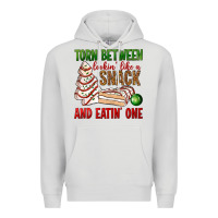 Dove Grey torn between lookin' like a snack and eatin' one bbs Premium Hoodie - BundleAndBundleShop
