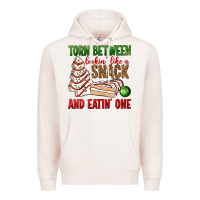Pale Pink torn between lookin' like a snack and eatin' one bbs Premium Hoodie - BundleAndBundleShop
