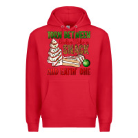 Red torn between lookin' like a snack and eatin' one bbs Premium Hoodie - BundleAndBundleShop