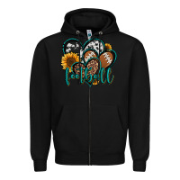 Black football hearts Zipper Hoodie - Jasminsmagicworld