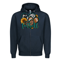 Navy football hearts Zipper Hoodie - Jasminsmagicworld