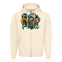 Sandshell football hearts Zipper Hoodie - Jasminsmagicworld