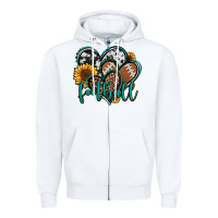 Football Hearts Zipper Hoodie | Teevron