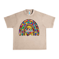 French Oak autism rainbow Urban Heavy Tee - Zillion Design Studio