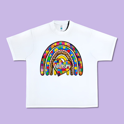 Autism Rainbow Urban Heavy Tee Designed By Zillion Design Studio