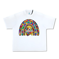 White autism rainbow Urban Heavy Tee - Zillion Design Studio