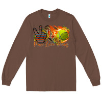 Chestnut peace love tennis Long Sleeve Tee - RacoonDesign