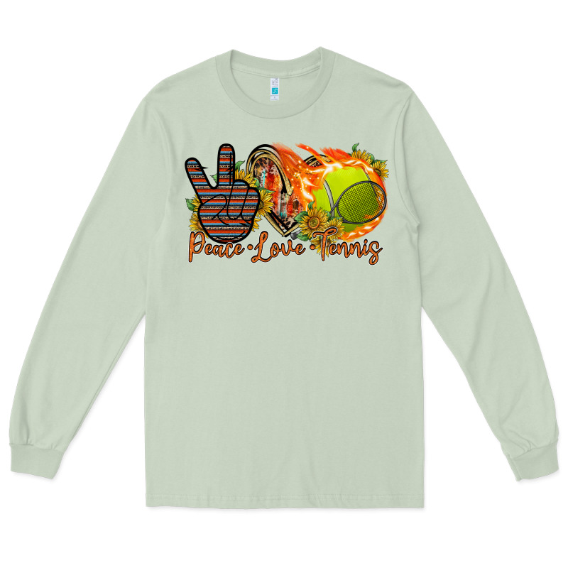 Peace Love Tennis Long Sleeve Tee by RacoonDesign | Teevron