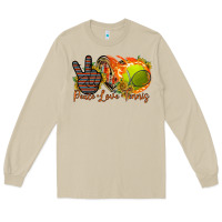 Mushroom peace love tennis Long Sleeve Tee - RacoonDesign
