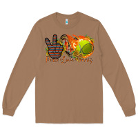 Toasted Coconut peace love tennis Long Sleeve Tee - RacoonDesign