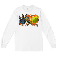 White peace love tennis Long Sleeve Tee - RacoonDesign