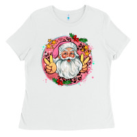 White merry christmas peace santa Ladies Tee - AdoDesignShop
